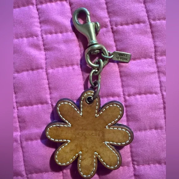 Coach Pink Quilted Bag with Floral Charm - Picture 3 of 3